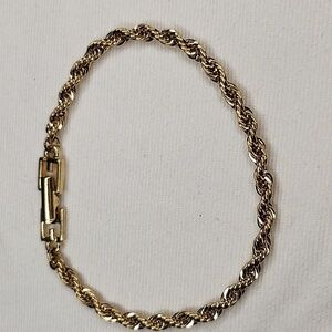 GIVENCHY 1980-1990 Rope chain bracelet 18k gold tone